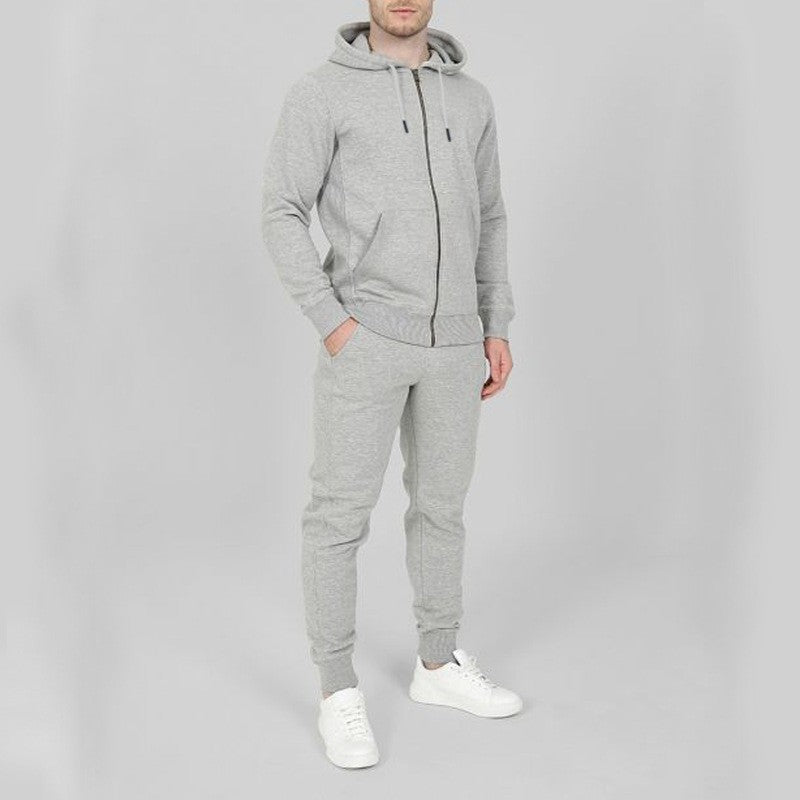 Outdoor sports slim fit trendy zip-up suit