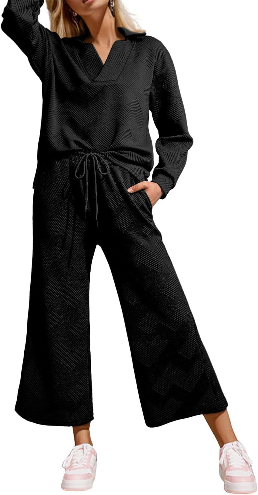 Solid color textured fashion casual suit